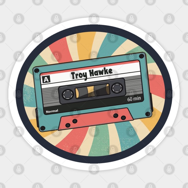 troy hawke retro Sticker by Saha Paloma Ilustra